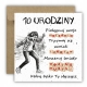 Kartka na 10 urodziny urodzinowa muzyka muzyczna dla dziewczyny cytat