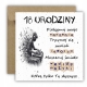 Kartka na 18 urodziny urodzinowa muzyka muzyczna dla chłopaka cytat