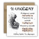 Kartka na 16 urodziny urodzinowa muzyka muzyczna dla chłopaka cytat