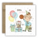 Kartka okolicznościowa na urodziny URODZINOWA Happy Birthday balony prezent