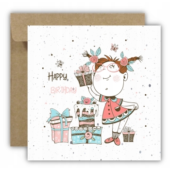 Kartka okolicznościowa na urodziny URODZINOWA Happy Birthday prezenty