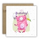 Kartka okolicznościowa na urodziny URODZINOWA Happy Birthday potworek