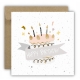 Kartka okolicznościowa na urodziny URODZINOWA Happy Birthday torcik napis