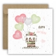 Kartka okolicznościowa na urodziny URODZINOWA Happy Birthday baloniki serca