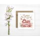 Kartka okolicznościowa na urodziny URODZINOWA Happy Birthday sowy tort
