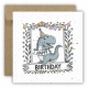 Kartka okolicznościowa na urodziny URODZINOWA Happy Birthday dinozaur