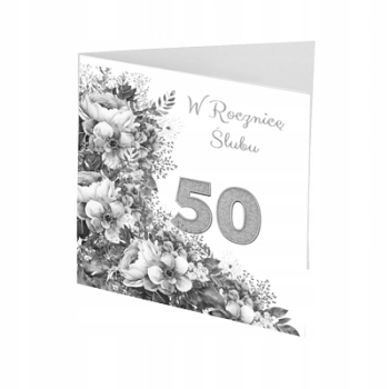 KARTKA NA 55 ROCZNICĘ ŚLUBU PLATYNOWE GODY ROCZNICA ŚLUBU KOPERTA EKO