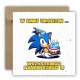 Kartka na urodziny dla dzieci Sonic X jeż czapeczka torcik Z ŻYCZENIAMI