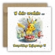 Kartka na urodziny urodzinowa dla dzieci pokemon pikachu Z ŻYCZENIAMI