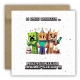 Kartka na urodziny urodzinowa dla dzieci minecraft Creeper Z ŻYCZENIAMI