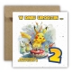 Kartka na 2 urodziny urodzinowa dla dzieci pokemon pikachu Z ŻYCZENIAMI