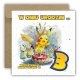 Kartka na 3 urodziny urodzinowa dla dzieci pokemon pikachu Z ŻYCZENIAMI