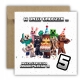 Kartka na 5 urodziny urodzinowa dla dzieci minecraft Creeper Z ŻYCZENIAMI