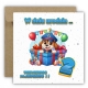 Kartka na 2 urodziny dla dzieci psi patrol paw balony Ryder Z ŻYCZENIAMI