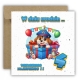 Kartka na 4 urodziny dla dzieci psi patrol paw balony Ryder Z ŻYCZENIAMI