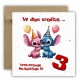 Kartka na 3 urodziny urodzinowa dla dzieci Lilo i Stich czapki Z ŻYCZENIAMI