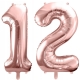 ZESTAW BALONY 12 URODZINY ROSE GOLD PERŁOWE 12 ROCZNICA ŚLUBU 100 CM