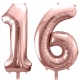 ZESTAW BALONY 16 URODZINY ROSE GOLD PERŁOWE 16 ROCZNICA ŚLUBU 100 CM