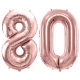 ZESTAW BALONY 80 URODZINY ROSE GOLD PERŁOWE URODZINOWY RÓŻOWE ZŁOTO 100 CM