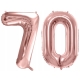 ZESTAW BALONY 70 URODZINY ROSE GOLD PERŁOWE 70 ROCZNICA ŚLUBU 100 CM