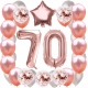 ZESTAW BALONY 70 URODZINY ROSE GOLD PERŁOWE 70 ROCZNICA ŚLUBU 100 CM