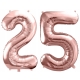 ZESTAW BALONY 25 URODZINY ROSE GOLD PERŁOWE 25 ROCZNICA ŚLUBU 100 CM