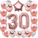 ZESTAW BALONY 30 URODZINY ROSE GOLD PERŁOWE 30 ROCZNICA ŚLUBU 100 CM