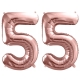 ZESTAW BALONY 55 URODZINY ROSE GOLD PERŁOWE 55 ROCZNICA ŚLUBU 100 CM