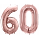 ZESTAW BALONY 60 URODZINY ROSE GOLD PERŁOWE 60 ROCZNICA ŚLUBU 100 CM