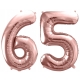 ZESTAW BALONY 65 URODZINY ROSE GOLD PERŁOWE 65 ROCZNICA ŚLUBU 100 CM