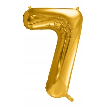 ZESTAW BALONY 7 URODZINY ZŁOTY CZARNY 7 ROCZNICA ŚLUBU KURTYNA 100 CM