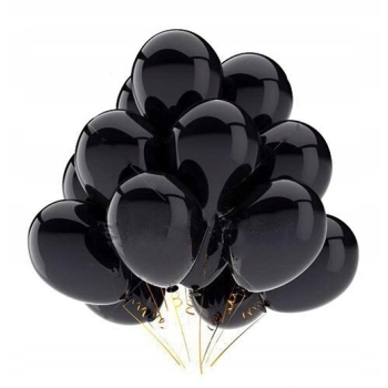 ZESTAW BALONY 85 URODZINY ZŁOTY 85 ROCZNICA ŚLUBU ZŁOTA CZARNY 100 CM