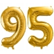 ZESTAW BALONY 95 URODZINY ZŁOTY 95 ROCZNICA ŚLUBU ZŁOTA CZARNY 100 CM