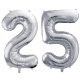 ZESTAW BALONY 25 URODZINY SREBRNY 25 ROCZNICA ŚLUBU NIEBIESKI 100 CM