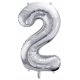 ZESTAW BALONY 2 URODZINY SREBRNY 2 ROCZNICA ŚLUBU NIEBIESKI 100 CM