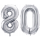 ZESTAW BALONY 80 URODZINY SREBRNY 80 ROCZNICA ŚLUBU NIEBIESKI 100 CM