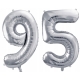 ZESTAW BALONY 95 URODZINY SREBRNY 95 ROCZNICA ŚLUBU NIEBIESKI 100 CM