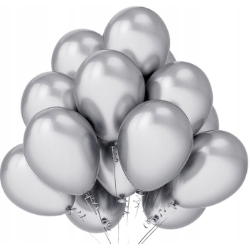ZESTAW BALONY 5 URODZINY SREBRNY 5 ROCZNICA ŚLUBU NIEBIESKI 100 CM