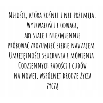 Kartka elegancka na ślub ślubna minimalistyczna wianek kwiaty Z ŻYCZENIAMI