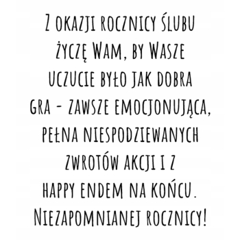 Kartka na rocznicę ślubu para retro rocznica ślubu jubileusz Z ŻYCZENIAMI