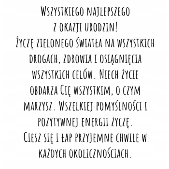 Kartka na 80 urodziny urodzinowa tir ciężarówka cytat Z ŻYCZENIAMI