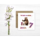 Kartka okolicznościowa na 7 urodziny dzieci Masza i Niedźwiedź + ŻYCZENIA
