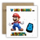 Kartka okolicznościowa na 8 urodziny dla dzieci SUPER MARIO Z ŻYCZENIAMI