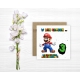 Kartka okolicznościowa na 3 urodziny dla dzieci SUPER MARIO Z ŻYCZENIAMI