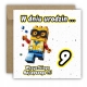 Kartka okolicznościowa na 9 urodziny dla dzieci LEGO Z ŻYCZENIAMI