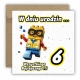 Kartka okolicznościowa na 6 urodziny dla dzieci LEGO Z ŻYCZENIAMI