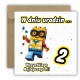 Kartka okolicznościowa na 2 urodziny dla dzieci LEGO Z ŻYCZENIAMI