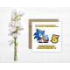 Kartka na 5 urodziny dla dzieci Sonic X jeż czapeczka torcik Z ŻYCZENIAMI