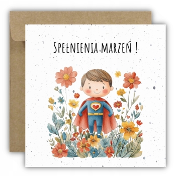 Kartka okolicznościowa na urodziny URODZINOWA Spełnienia marzeń bohater