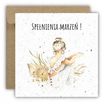 Kartka okolicznościowa na urodziny URODZINOWA Spełnienia marzeń kobieta